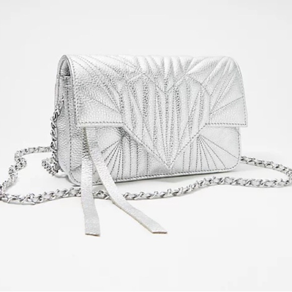 Aimee Kestenburg All for Love Metallic Silver Crossbody Bag
